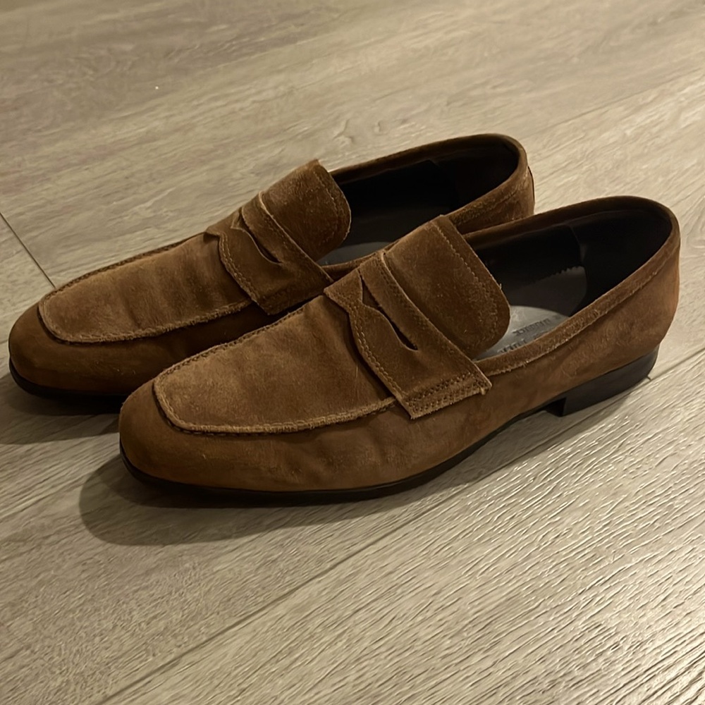 To Boot New York “Corbin” loafer in brown suede, size 9.5